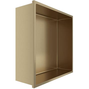 Inbouwnis - Leoni Nima - 30x30x10cm - Geborsteld Goud, Ophalen of Verzenden, Nieuw, Rvs