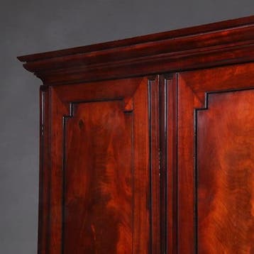 Klein Victoriaanse Vierdeurs-kabinetje met schijn-ladenfront, Ophalen of Verzenden