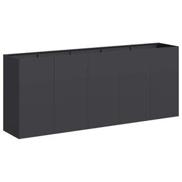 Plantenbak 200x40cm zwart - 71% korting (Retour), Tuin en Terras, Gebruikt, 100 cm of meer, Ophalen of Verzenden, Metaal