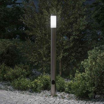vidaXL Bolderarmatuur met stopcontact 110 cm RVS IP44, Verzenden, Nieuw