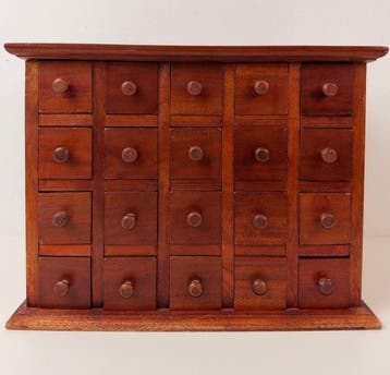 Kast - Apothekerskastje - Hout, Antiek en Kunst
