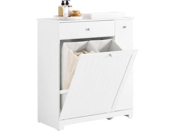 SoBuy BZR214-W - Badkamermeubel - 3-in-1 opbergruimte met, Verzenden, Nieuw