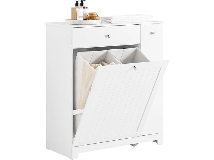SoBuy BZR214-W - Badkamermeubel - 3-in-1 opbergruimte met, Huis en Inrichting, Overige Huis en Inrichting, Nieuw, Verzenden