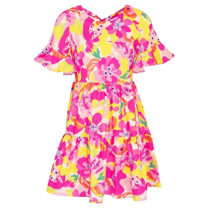 Verysimple • korte jurk met bloemen • 36 (IT42), Kleding | Dames, Jurken, Roze, Nieuw, Maat 36 (S), Verzenden