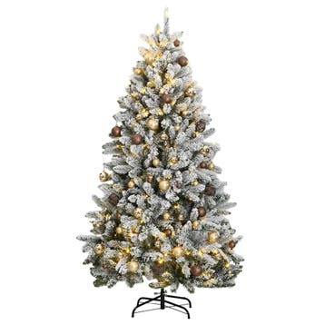vidaXL Kunstkerstboom met scharnieren 300 LEDs en, Verzenden, Nieuw