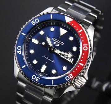 Seiko - 5 Automatic Sport Pepsi - Zonder minimumprijs -, Sieraden, Tassen en Uiterlijk, Horloges | Heren, Nieuw