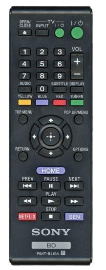 Originele Sony RMT-B119P / RMT-B119A afstandsbediening, Audio, Tv en Foto, Afstandsbedieningen, Verzenden