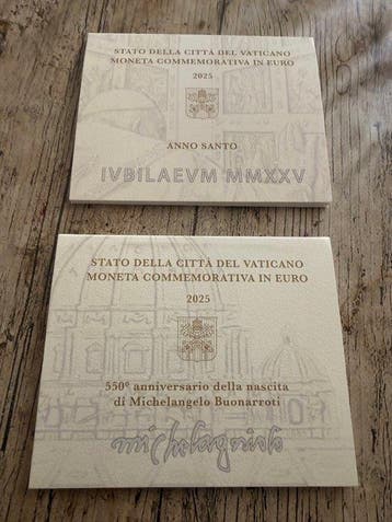 Vaticaan. 2 Euro 2025 Anno Santo + Michelangelo (2