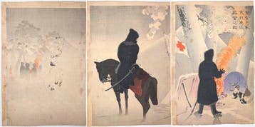KIYOCHIKA — SINO-JAPANSE OORLOG DRIE-LUIK — BIVAK IN DE