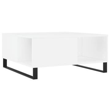 Salontafel 80x80cm wit - Retoertje deal - 36% korting, 50 tot 100 cm, Vierkant, Zo goed als nieuw, Metaal