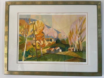Renato Nesi (1923-2004) - Paesaggio di collina (5