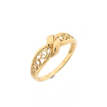 Vintage gouden ring, Gebruikt, Ophalen of Verzenden, 17 tot 18, Dame