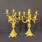 Pendule (2) Rococo Brons - 1850-1900 - Top kwaliteit
