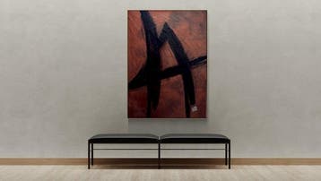 Jane Grieco - Élan Noir - Tableau, unique, format XXL.