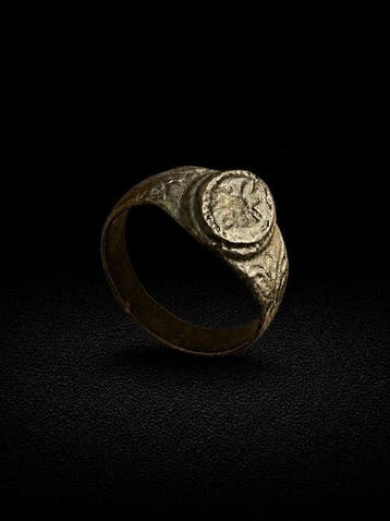 Islamitisch Brons Ring - 9e tot 13e eeuw n.Chr. (Zonder
