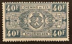 België 1923/1931 - Spoorwegzegel Rijkswapen - 40F Grijs -, Gestempeld