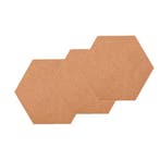 Kurk prikbord - 3 stuks - 34 cm x 30 cm - Prikbord - Zeshoek, Huis en Inrichting, Woonaccessoires | Memoborden, Verzenden, Nieuw