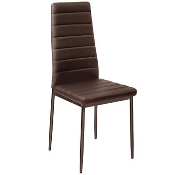 Eetkamerstoelen, kunstleer - cappuccino, Set van 6, Huis en Inrichting, Verzenden, Nieuw