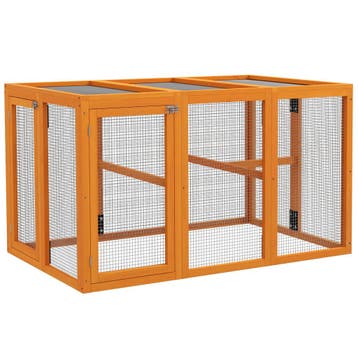 TRUUSK Kippenhok voor 1-3 Kippen - Houten Frame - Stalen Dra, Verzenden, Nieuw
