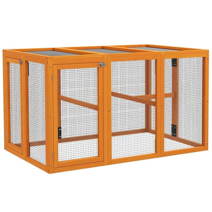 TRUUSK Kippenhok voor 1-3 Kippen - Houten Frame - Stalen Dra, Diversen, Schoolbenodigdheden, Nieuw, Verzenden