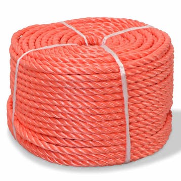 vidaXL Touw gedraaid 14 mm 100 m polypropyleen oranje, Verzenden, Nieuw