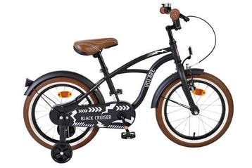 Volare Black Cruiser Kinderfiets - Jongens - 16 inch - Zwart, Overige merken, Zijwieltjes, 16 tot 20 inch, Nieuw