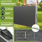 Inklapbare tafel - Klaptafel - Vouwtafel - 220x70 cm - Grijs, Caravans en Kamperen, Verzenden, Zo goed als nieuw