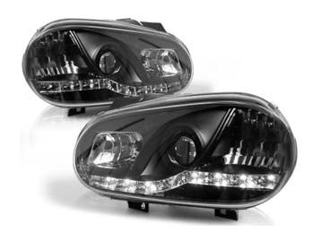 Daylight Black LED DRL koplampen geschikt voor VW Golf 4, Auto-onderdelen, Verlichting, Verzenden, Nieuw, Volkswagen