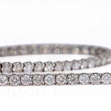 Zonder minimumprijs - Armband - 14 karaat Witgoud - 4.07ct., Nieuw