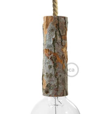 Lamphouder lange boomstam E27 22cm, Ophalen of Verzenden, Nieuw