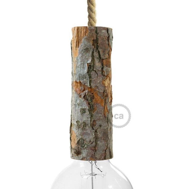 Lamphouder lange boomstam E27 22cm, Huis en Inrichting, Lampen | Overige, Nieuw, Ophalen of Verzenden