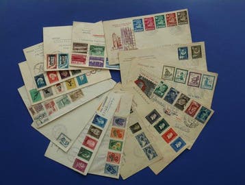 Nederland 1950/1957 - Interessante partij betere FDCs (oa, Gestempeld
