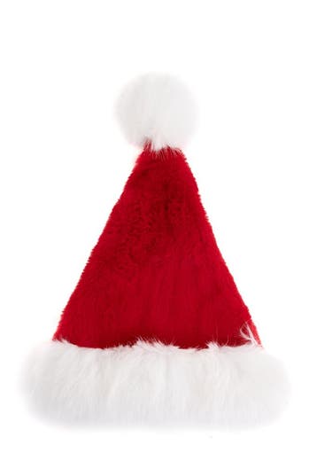 Luxe Kerstmuts Baby Rood Bont Wit Nepbont 0 tot 1 Jaar Omtre, Diversen, Kerst, Ophalen of Verzenden, Nieuw