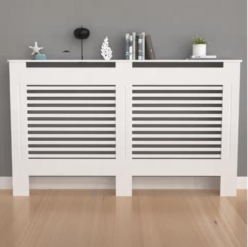 Hoge MDF Radiatorafdekking met Latten en Bovenplank, Verzenden, Nieuw