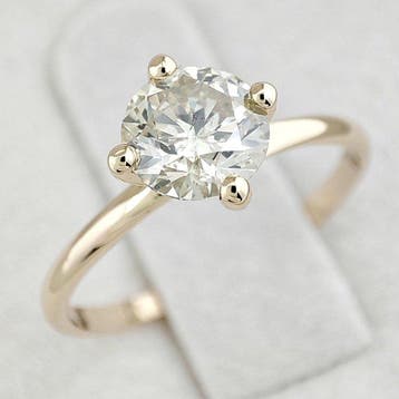 Zonder minimumprijs - Ring - 14 karaat Geel goud - 1.03ct., Nieuw