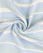 Hydrofiel Double Gauze Streep Blauw/Groen, Nieuw, Groen