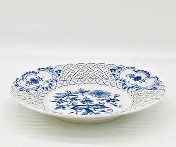 Meissen - Schotel - Klassisches Zwiebelmuster, durchbrochen, Antiek en Kunst