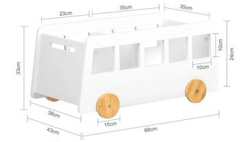 Kinderboekenplank met Wielen voor Boeken en Speelgoed, Verzenden, Nieuw