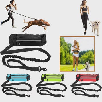 Handsfree Hondentuig met Heuptas - Reflecterend, Intrekbaar, Verzenden, Nieuw