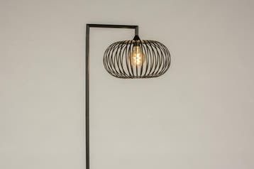Rietveld Vloerlampen - Zwart - Metaal, Ijzer, Verzenden, Nieuw