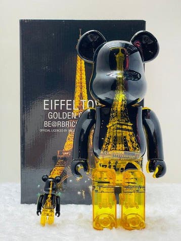 Medicom toy - BE@RBRICK 400% & 100% Eiffel Tower (Golden