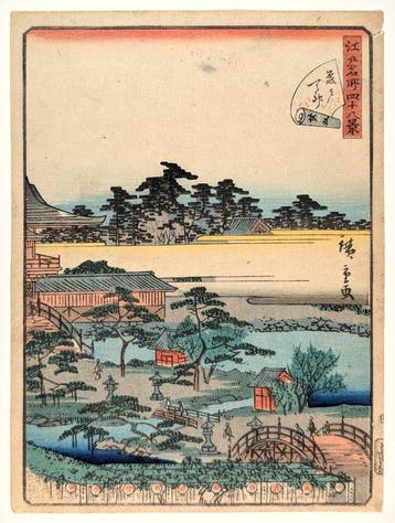 Kameido Tenjin-schrijn · 48 beroemde uitzichten uit Edo ·