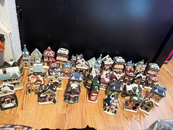 Kerstdecoratie (36) - huisjes - Aardewerk, Keramiek - Groot, Nieuw