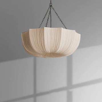 Nordic Wabi Sabi Stof Plafondlamp - Sfeervolle Hanglamp voor, Verzenden, Nieuw