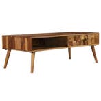 vidaXL Salontafel 110x50x37 cm acaciahout met honing, 100 tot 150 cm, Verzenden, Nieuw, 50 tot 100 cm