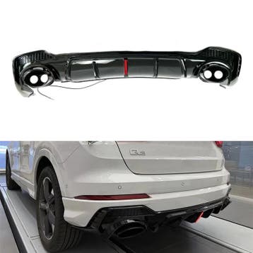Carnamics Diffuser | Audi Q3 18- 5-d | RS-Style zwart glanze, Verzenden, Nieuw
