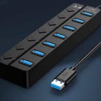 USB Hub 4/7 Poorten – USB 3.0/2.0 Splitter met Schakelaars e, Verzenden, Nieuw