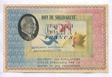 Frankrijk. - 100 Francs - 1941 - Bon de solidarité - KL.10A3