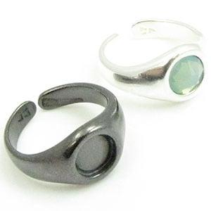1 x DQ metaal Ring Setting 7 mm Hematiet kleur (Nikkelvrij), Ophalen of Verzenden, Nieuw, Overige typen