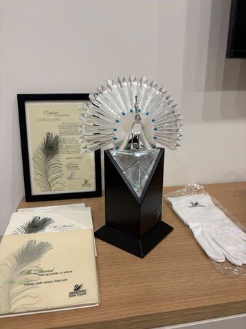 Swarovski - sculptuur, 1998 - Limited Edition - Peacock -